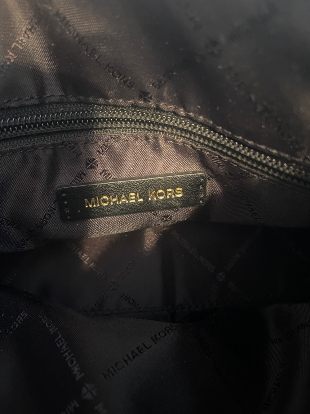 Michael Kors Black Pebbled Leather Satchel with Gold Hardware w/detachable strap - Picture 6 of 6